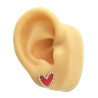BLISTER x12 PARES CORAZON 6 COLORES C/ BORDE STRASS ARO
