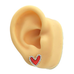 DORADO X6 PARES CORAZON 6 COLORES C/ BORDE STRASS ARO