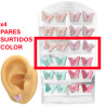 X4 PARES MARIPOSAS 4 COLORES NACAR ARO