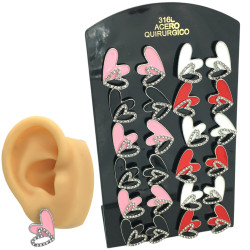 BLISTER x12 PARES 2 CORAZON...