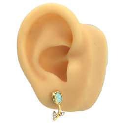 DORADO X6 PARES TULIPAN COLOR TIPO NACAR Y STRASS ARO