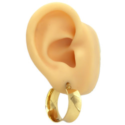 DORADO 3 PARES (20-25 Y 30MM) CONCAVA ARGOLLAS CIERRE ITALIANO ARO