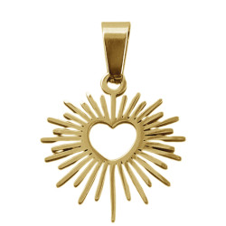 DORADO SAGRADO CORAZON DE JESUS SOL RADIANTE DIJE