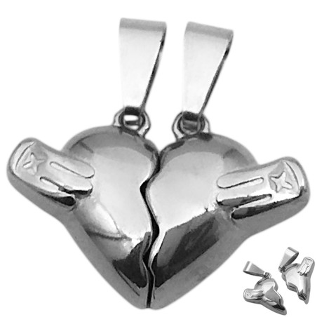 CORAZON C/ MANITOS IMANTADO C/ DROPS PARA COMPARTIR DIJE