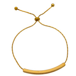 DORADO CHAPA CURVA 3*39MM LOVER DREAM C/ BOLITAS REGULABLE  P/ GRABAR IDENTIFICACION PULSERA