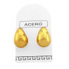 2 PARES GOTA MINI 3D 6.5*13MM PLASTICO BAÑADO UNO PLATEADO Y OTRO DORADO AROS