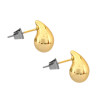 2 PARES GOTA MINI 3D 6.5*13MM PLASTICO BAÑADO UNO PLATEADO Y OTRO DORADO AROS
