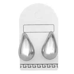 2 PARES GOTA MINI 3D 6.5*13MM PLASTICO BAÑADO UNO PLATEADO Y OTRO DORADO AROS