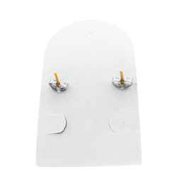 2 PARES GOTA MINI 3D 6.5*13MM PLASTICO BAÑADO UNO PLATEADO Y OTRO DORADO AROS