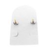 2 PARES GOTA MINI 3D 6.5*13MM PLASTICO BAÑADO UNO PLATEADO Y OTRO DORADO AROS