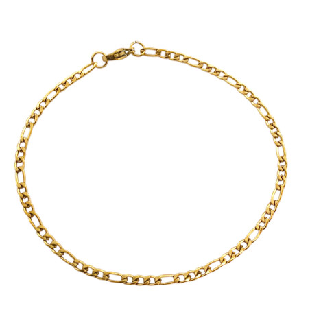 DORADO FIGARO PLANA 0.8NK (2.8MM)- 18CM PULSERA