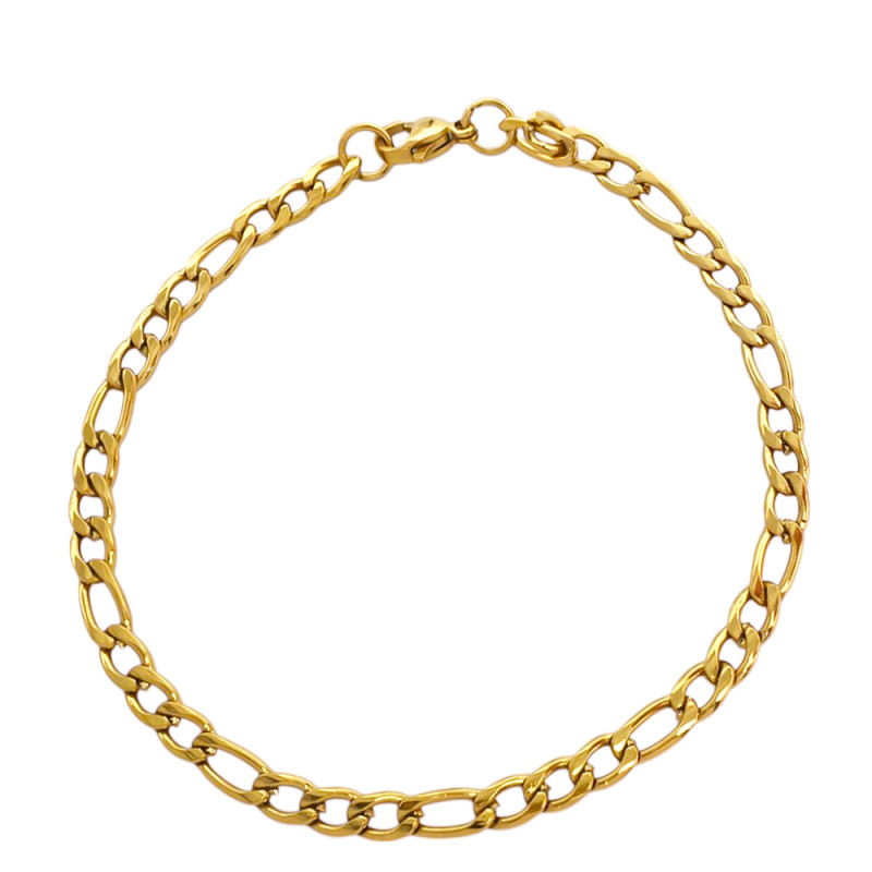 DORADO FIGARO PLANA 1.2NK (4.5MM)- 19CM PULSERA