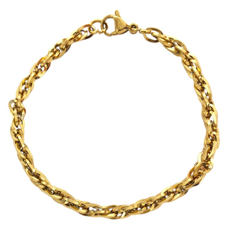 DORADO TURBILLON ESPEJADA 0.8 (4MM) - 17CM PULSERA