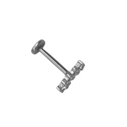 UNIDAD MINI (3.5*9MM) CINCO CUBIC ZIRCON HELIX TREPADOR ROSCA INTERNA PIERCING