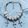 TIPO PANDORA TRES CRUCES 3.4MM - 17+4CM FANTASIA FINA PULSERA