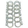 BLISTER X12 UNIDADES CIRCULOS MEDIANOS 3.5CM C/ STRASS AB TORNASOLADOS COCODRILO