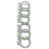 PACK X6 UNIDADES CIRCULOS MEDIANOS 3.5CM C/ STRASS AB TORNASOLADOS COCODRILO