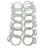 BLISTER X12 UNIDADES CIRCULOS GRANDES 5CM C/ STRASS AB TORNASOLADOS COCODRILO