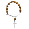 PULSERA MADERA CLARA DENARIO ELASTIZADO FANTASIA FINA PULSERA
