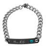 CHAPA NEGRA CURVA 7*45MM ONE LIFE P/ GRABAR IDENTIFICACION PULSERA