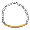 CHAPA DORADA CURVA 5*48MM ONE LOVE P/ GRABAR IDENTIFICACION PULSERA