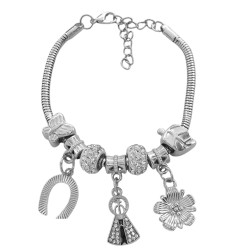 TIPO PANDORA VIRGEN 3.4MM - 17+4CM FANTASIA FINA PULSERA