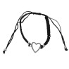 X2 UNIDADES HILO CORAZON CALADO P/ COMPARTIR NEGRO / BLANCO PULSERA / TOBILLERA
