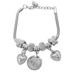 TIPO PANDORA SAN BENITO C/ STRASS 3.4MM - 17+4CM FANTASIA FINA PULSERA