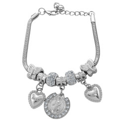 TIPO PANDORA SAN BENITO C/ STRASS 3.4MM - 17+4CM FANTASIA FINA PULSERA