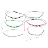 X6 UNIDADES HILO CUENTAS Y BOLITAS 6 COLORES SURTIDOS PULSERA / TOBILLERA