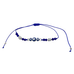 BLISTER x12 HILO 3 OJOS TURCOS CUENTAS Y CILINDROS PULSERA / TOBILLERA