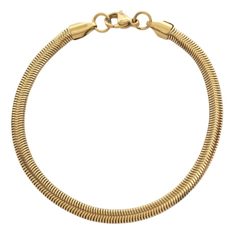 DORADO VIBORA PLANA 4.0 (4MM) - 19CM PULSERA