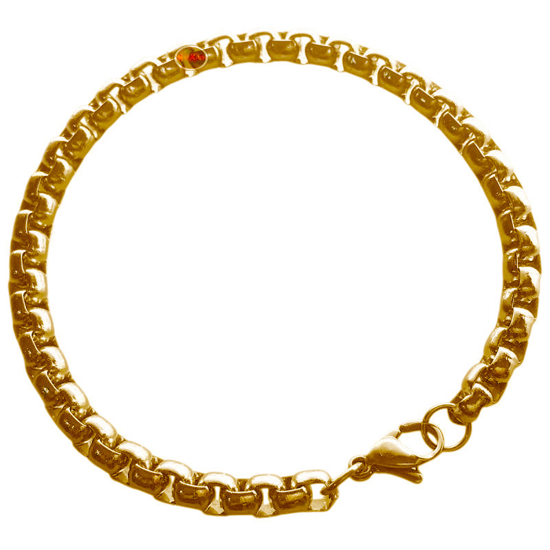 DORADO ROLO CUADRADA 4.0 - 19 CM PULSERA