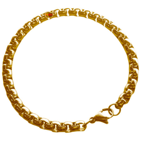 DORADO ROLO CUADRADA 4.0 - 19 CM PULSERA