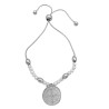 PULSERA REGULABLE SAN BENITO C/ PERLAS ACERO