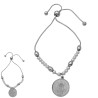 PULSERA REGULABLE SAN BENITO C/ PERLAS ACERO