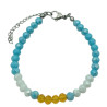 ARGENTINA DORADA CUENTAS FACETADAS 6MM 20+5CM PULSERA / TOBILLERA