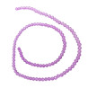 4MM MORADO TRASLUCIDO AB CUENTA FACETADA PERFORADA VIDRIO TIRA
