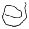 3MM NEGRO PLENO CUENTA FACETADA PERFORADA VIDRIO TIRA
