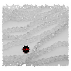3MM CRISTAL TRASLUCIDO CUENTA FACETADA PERFORADA VIDRIO TIRA