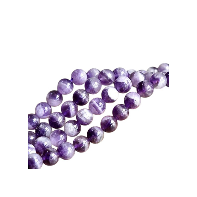 PIEDRA NATURAL 4MM TIRA AMATISTA PERFORADA