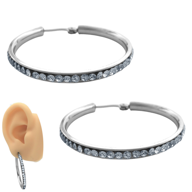 45 MM ARGOLLA CONTORNO STRASS CRISTAL ARO