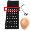 5 PERNOS CURVO NARIZ 3MM C/ STRASS CRISTAL NOSTRIL PIERCING