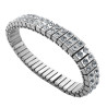 PULSERA ITALIANA C/ DOBLE LINEA DE CUBIC 10.5MM ACERO QUIRURGICO PULSERA