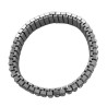 PULSERA ITALIANA C/ DOBLE LINEA DE CUBIC 10.5MM ACERO QUIRURGICO PULSERA