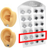 2 PARES TREBOL DOS COLORES C/ STRASS AROS