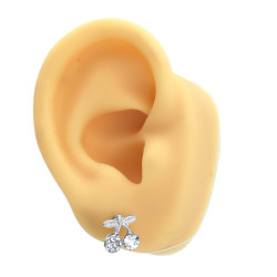 BLISTER X12 PARES CEREZAS DE CUBIC Y STRASS AROS