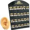 DORADO BLISTER X12 PARES CEREZAS DE CUBIC Y STRASS AROS