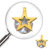 DORADO ESTRELLA Y CUBIC DIJE
