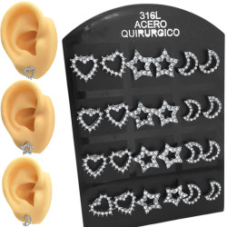 BLISTER x12 PARES CORAZON -...